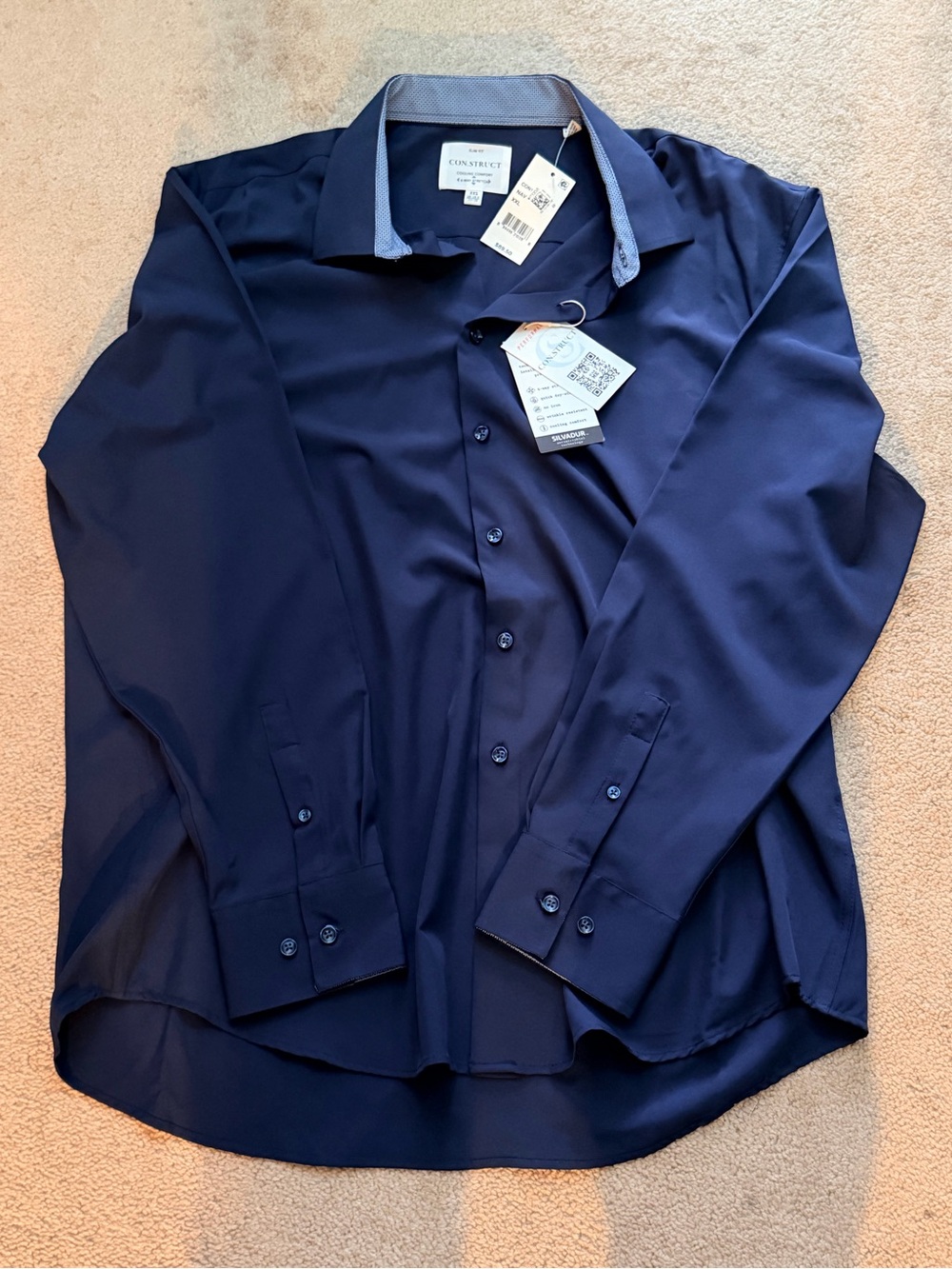 NWT CON.STRUCT Men's Dress Shirt Size XXL